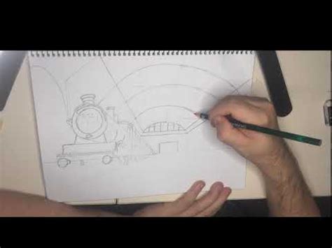 How To Draw A Train In Perspective Hogwarts Express Youtube