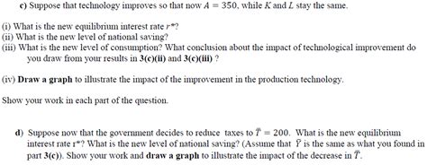 Solved Consider The Following Model Of An Economy Where Chegg