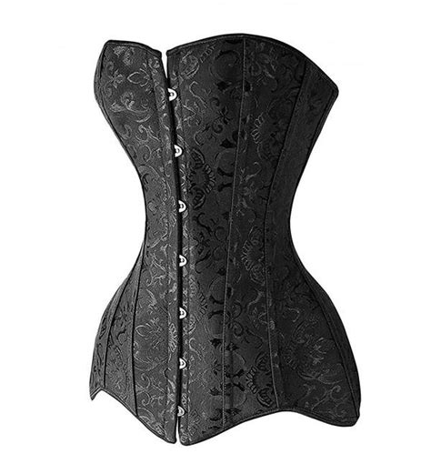 Womens Hourglass Longline Overbust Corset Steel Boned Long Torso Waist