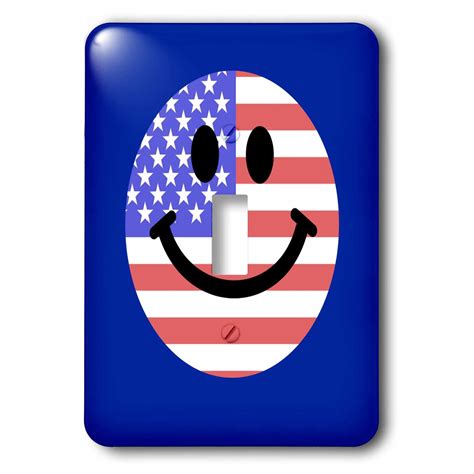 Usa Flag Animated Smiley Icons Smiling Patriotic Yellow Cartoon Emoji