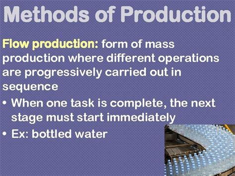 IB Business Management Production Methods Production