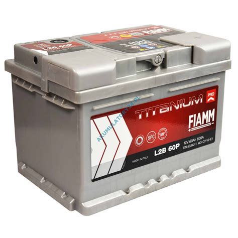 FIAMM TITANIUM PRO L2B 60P 12V 60Ah 600A P