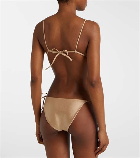 Bikini Oberteil Via In Neutral Jade Swim Mytheresa