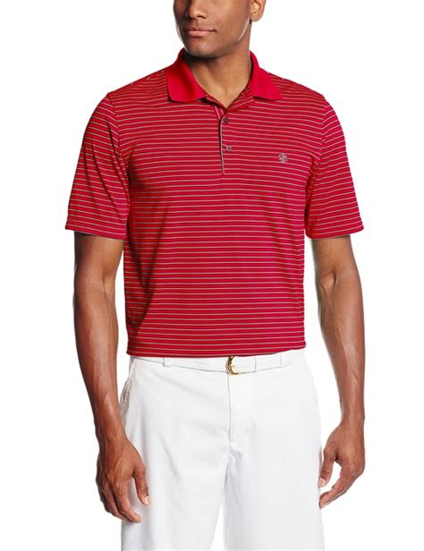 Izod Mens Short Sleeve Feeder Stripe Golf Polo Shirts