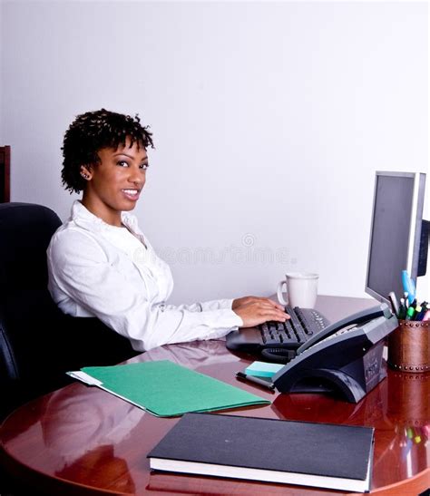 African American Business Woman Stock Image Image Of Adults Collar