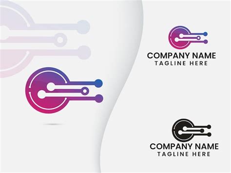 Premium Vector Circle Tech Technology Logo Design Tech Logo Business