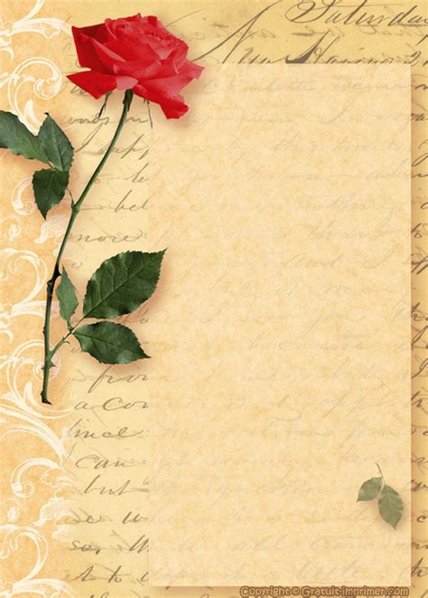 Papier Lettres Papier Lettre D Amour A Imprimer Papier