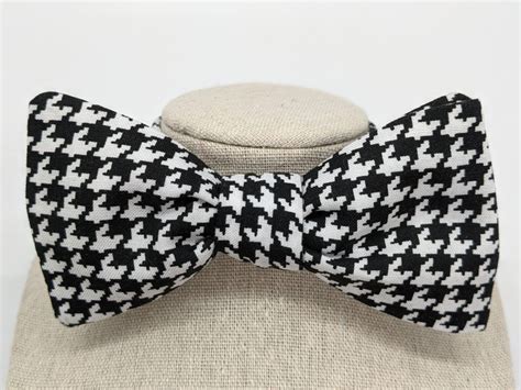 Black And White Houndstooth Bowtie About Bow Ties Custom Bow Ties