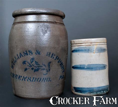 Lot Of Two Western Pa Stoneware Jars Incl Williams And Reppert