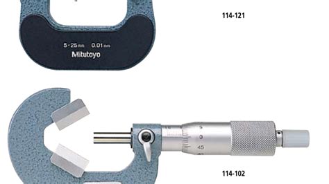 Mitutoyo Series Flutes And Flutes V Anvil Micrometers