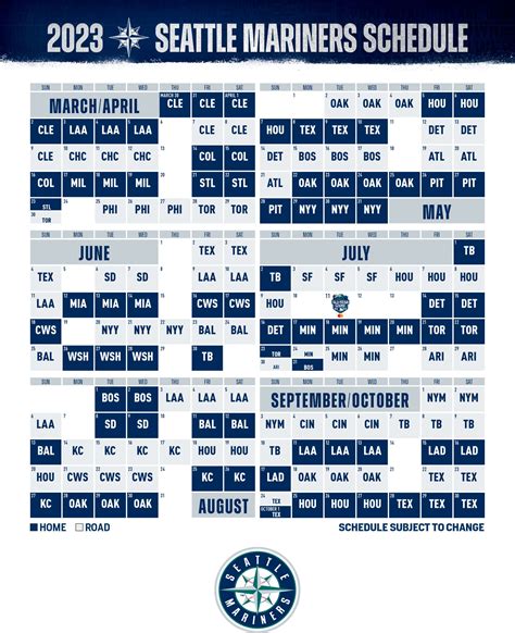 Mariners Home Schedule 2025 - Dorey Lizzie