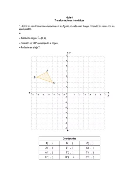 Gu A Transformaciones Isom Tricas Octavo Basico Matematicas Profe