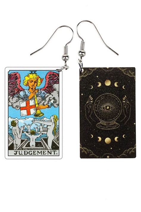 Judgement Tarot Cards Earrings Ethereal Witch Aesthetic