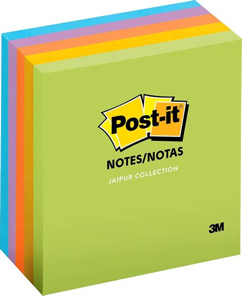 3m Post It Notas Adhesivas Color Jaipur De 3 X 3 In Con 5 Blocks 100