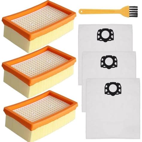 Luernas 3 Filtre Aspirateur 3 Sacs À Poussière Pour Kärcher Filtre