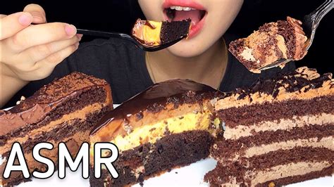 Asmr Chocolate Cake 리얼사운드 먹방 Real Sound Mukbang Youtube