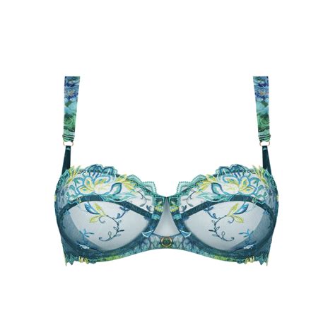 Lise Charmel Lingerie Grace Aquatique Balconnet Bh Floral Aqua Ach