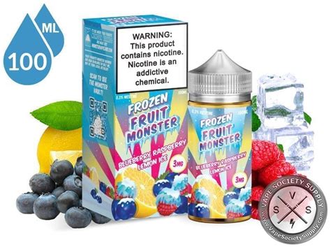 Blueberry Raspberry Lemon Ice Frozen Fruit Monster Liquids 100ml ⋆ 13 99