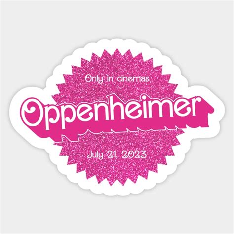 Barbie Oppenheimer Sticker Barbie Sticker Teepublic