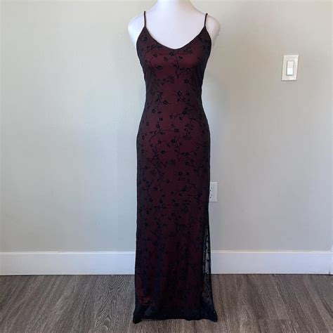 Y K Red And Black Prom Dress Vampy Goth Formal Depop