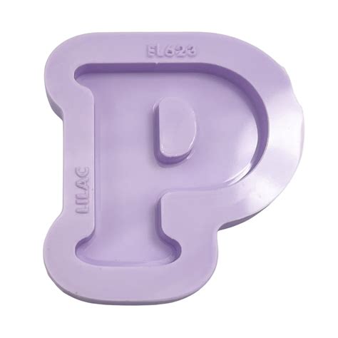 Molde De Silicone Para Resina Letra P Chunky 1 Cavidade 44 Cm Estúdio Lilac Moldes De