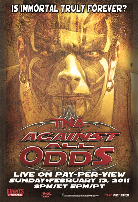 Póster Oficial Del Ppv Tna Against All Odds 2011 Superluchas