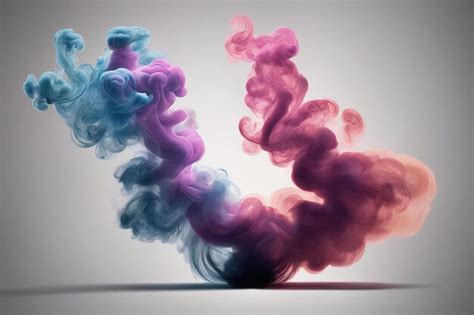 Premium Ai Image Colored Smoke On Black Background