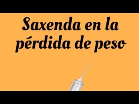 Saxenda P Rdida De Peso Youtube