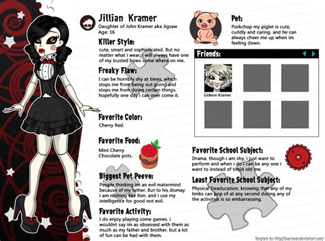 Monster High Oc Jillian Kramer Bio By Teddy Beard On Deviantart