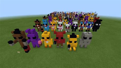 Mini Minecraft Fnaf Statues Part 1 Fnaf 1 Five Nights At Freddy S Amino