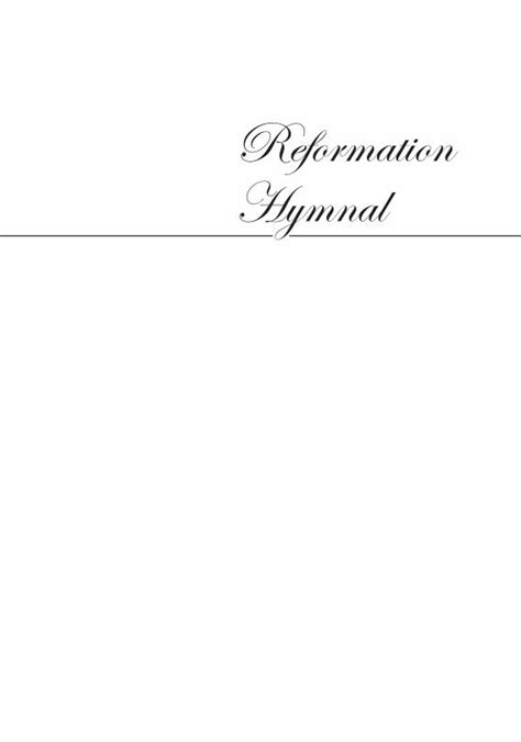 PDF Reformation Hymnal Seventh Day Adventist Reform Movement