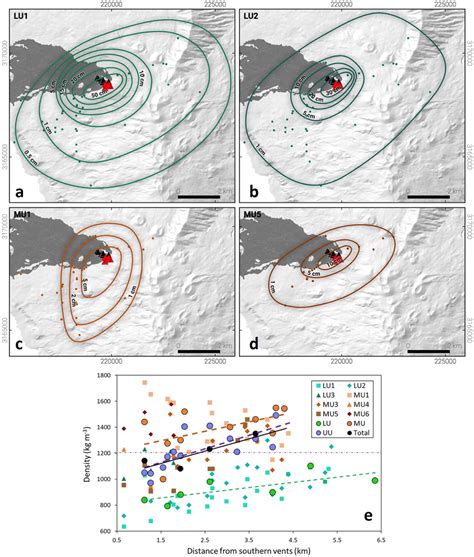 Isopach Maps Of A Layers LU1 And B LU2 Of Lower Unit LU And Of