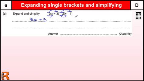 Expanding Single Brackets And Simplifying GCSE Maths Revision Exam