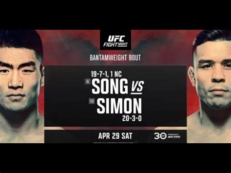 UFC Vegas 72 Full Card Breakdown Song Vs Simon YouTube