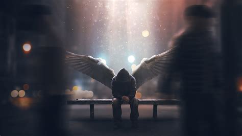 X Alone Angel K Laptop Full Hd P Hd K Wallpapers Images