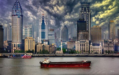 Shanghai River Walk Photograph by Russ Harris