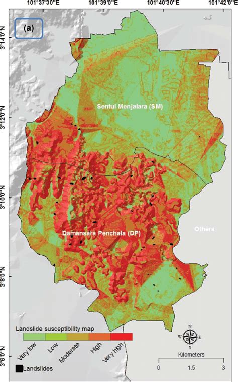 (a) Susceptibility map of KL city (adopted from Althuwaynee et al.... | Download Scientific Diagram