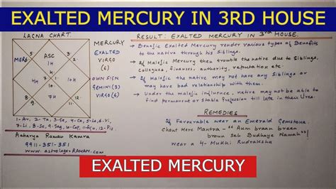 Exalted Mercury In 3rd House L Famous Astrologers In Delhi Ncr India L