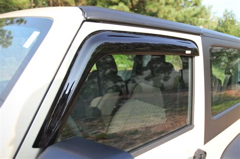 Rugged Ridge Front Rain Deflectors In Smoke For Jeep