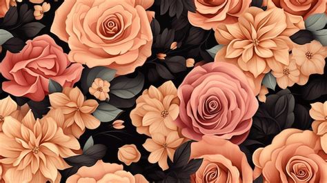 Premium Photo Seamless Rose Patterns The Art Of Rose Tapestry