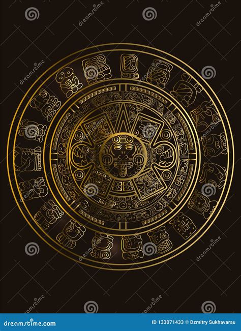 Hunab Ku Mayan Symbol Vector Illustration Cartoondealer