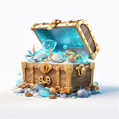 Premium AI Image | illustration of Underwater Treasure Chest3D ...