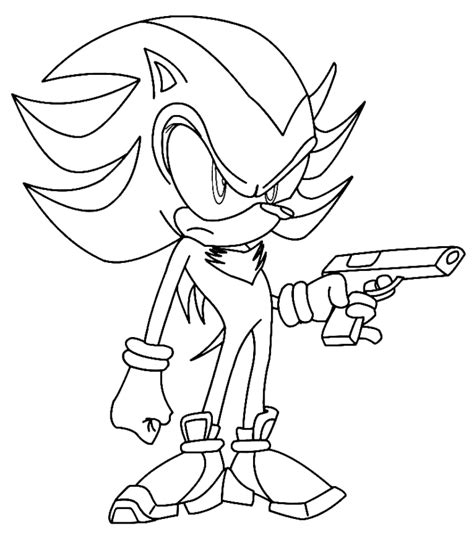 Shadow The Hedgehog Para Colorear Y Pintar Imágenes Para Dibujar Gratis