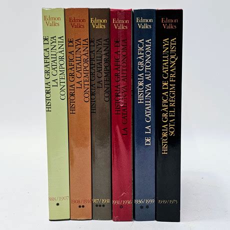 Bok Samling Kataloniens Grafiska Historia Sex Volymer B Cker Kartor