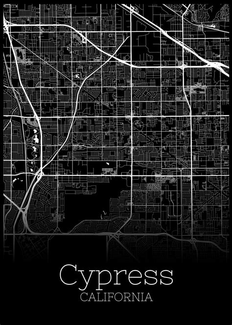 Cypress California City Poster Picture Metal Print Paint By Reldesign Displate