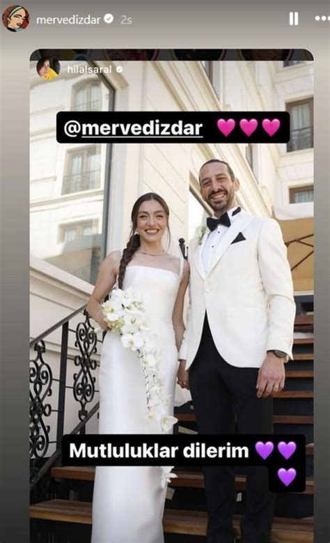 Ünlü oyuncu Merve Dizdar ile Cihan Ayger evlendi İşte nikahtan ilk kareler