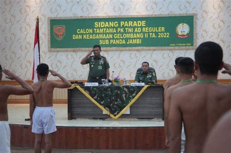 Danrem Gapu Pimpin Sidang Parade Calon Tamtama Pk Tni Ad Reguler