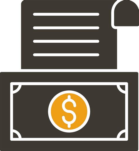 Invoice Glyph Two Colour Icon 37419734 Vector Art At Vecteezy