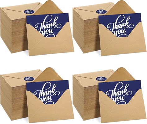 Amazon Fulmoon Thank You Cards With Kraft Envelopes And Matching