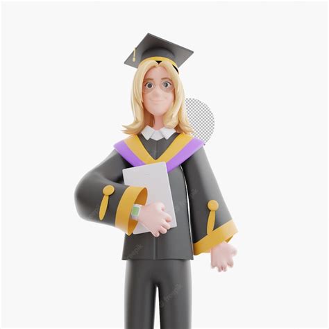 Premium PSD | Happy college cartoon or student holding diploma. people get degree certificate 3d ...